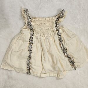 ✨️PRICE DROP✨️ Cathrine Melandrino | Cream Dress w Ruffle Trim | 6-9 month